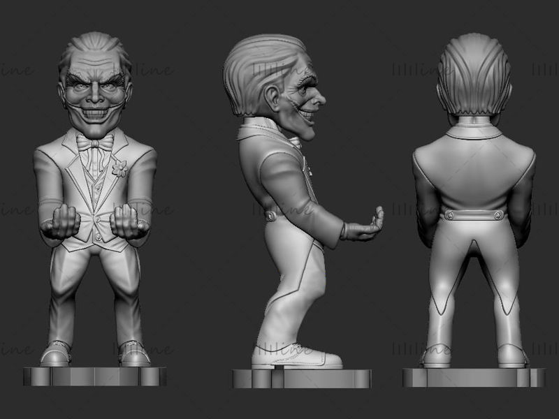 تمثال Joker animé نموذج ثلاثي الأبعاد جاهز للطباعة