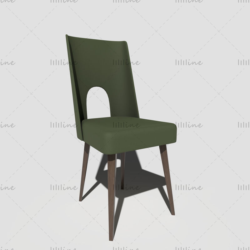 Chaise rembourrée modèle 3D