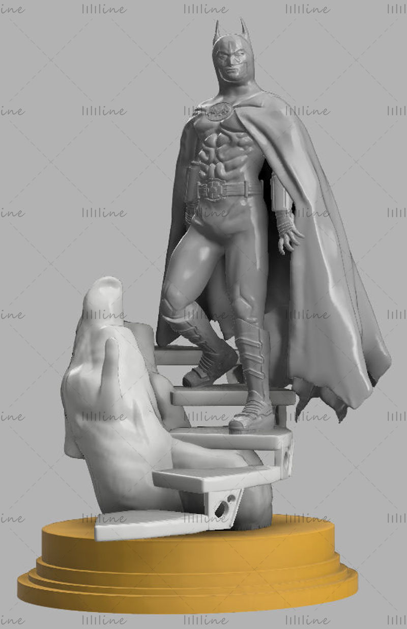 Batman 1989 Michael keaton heykeli 3D model hazır baskı