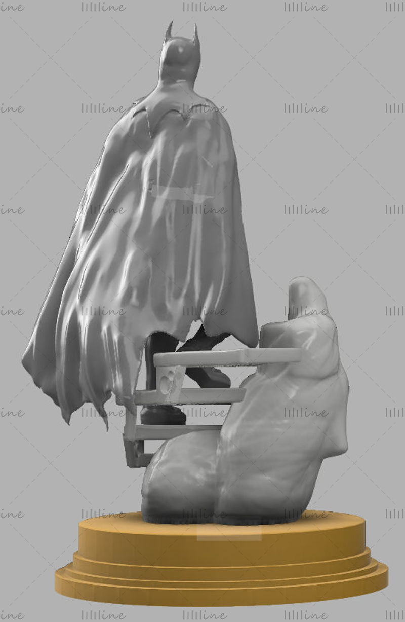 Batman 1989 Michael keaton standbeeld 3D-model klaar afdrukken