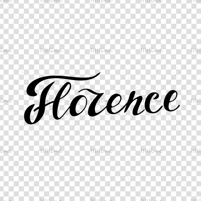 Firenze város Olaszország digitális kézi betűkkel