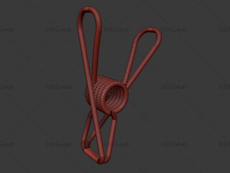 Metalen clip 3D-model