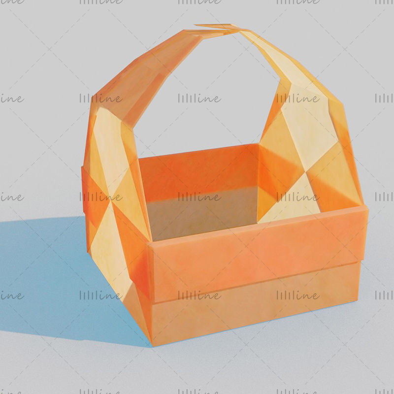 Paquete de origami modelo 3D