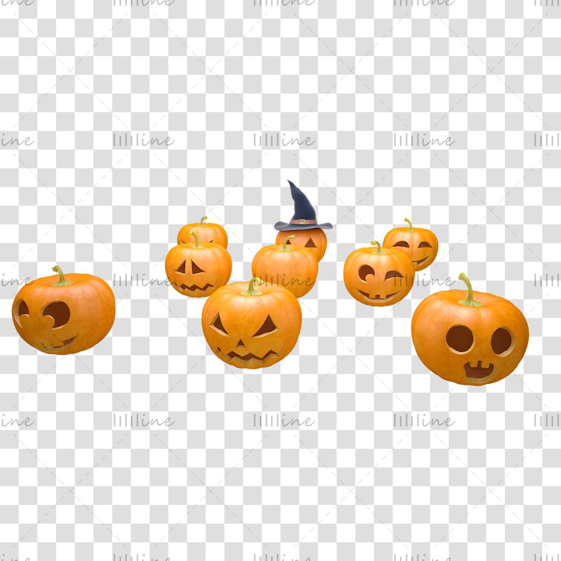 Halloween Pumpkin Lamp 3D Model