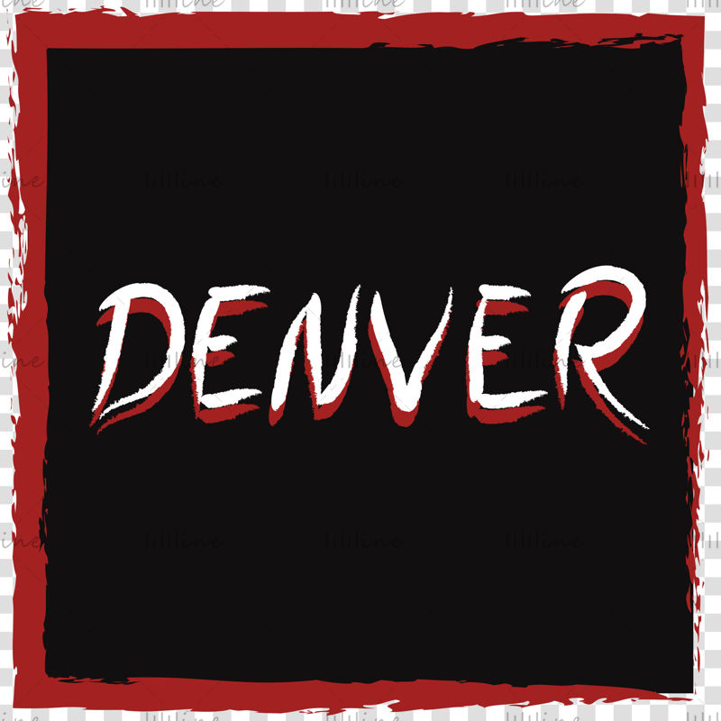 A város neve Denver kézi betűkkel