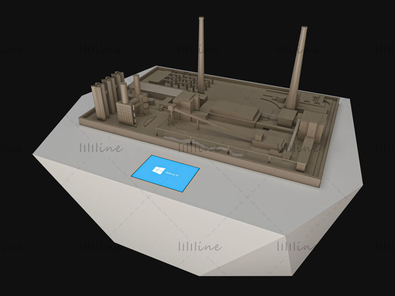 Mesa de arena multimedia modelo 3D