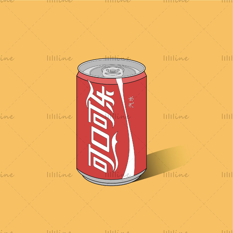 Coca cola can vector