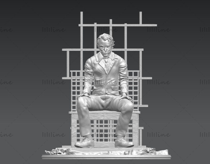 Joker in gevangenisminiaturen 3D-model klaar om af te drukken
