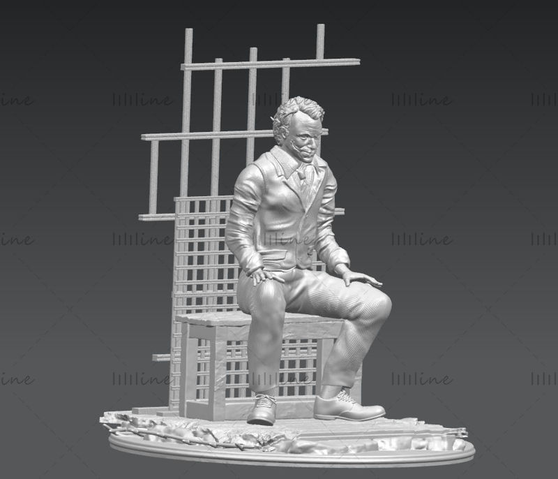 Joker en prison miniatures modèle 3D prêt à imprimer