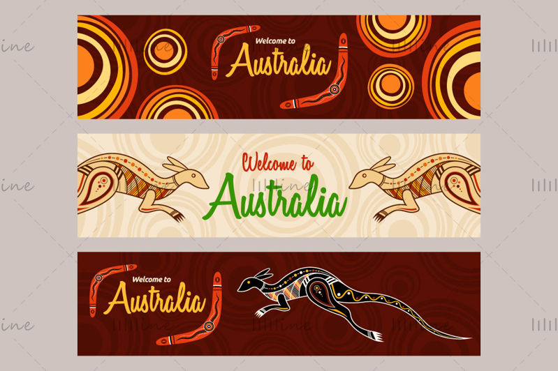 24 horizontálních bannerů Austrálie