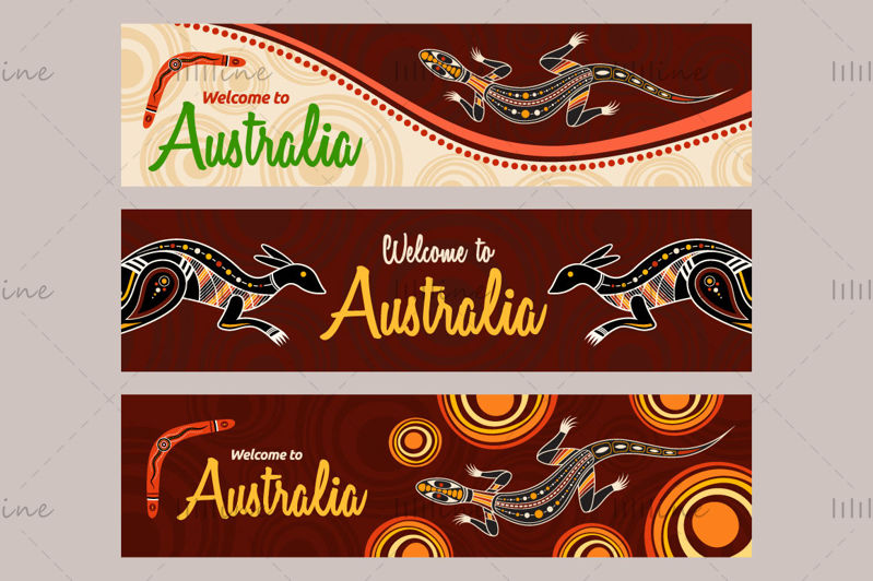 24 horizontálních bannerů Austrálie