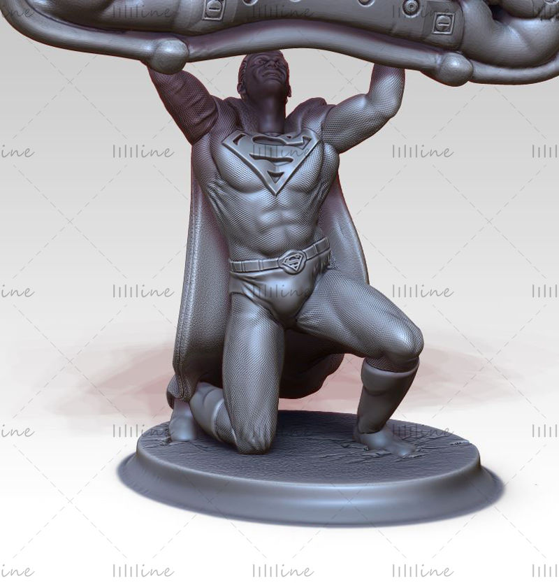 Modello 3D della statua di Superman Stampabile per il formato STL di stampa 3D