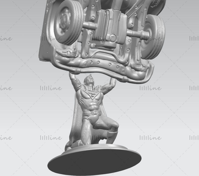 Superman Statue 3D model Printable for 3D print STL format