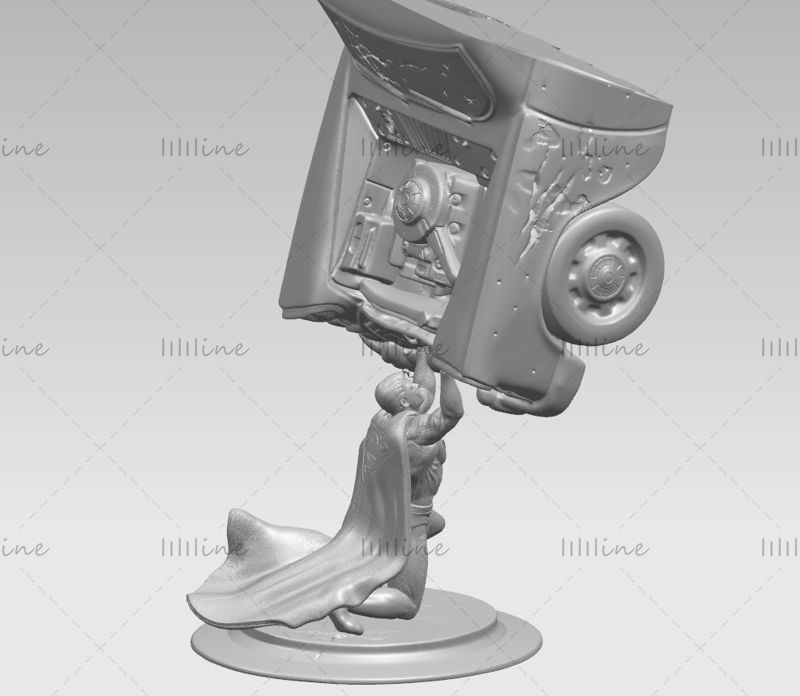 Modelo 3D de la estatua de Superman Imprimible para formato STL de impresión 3D