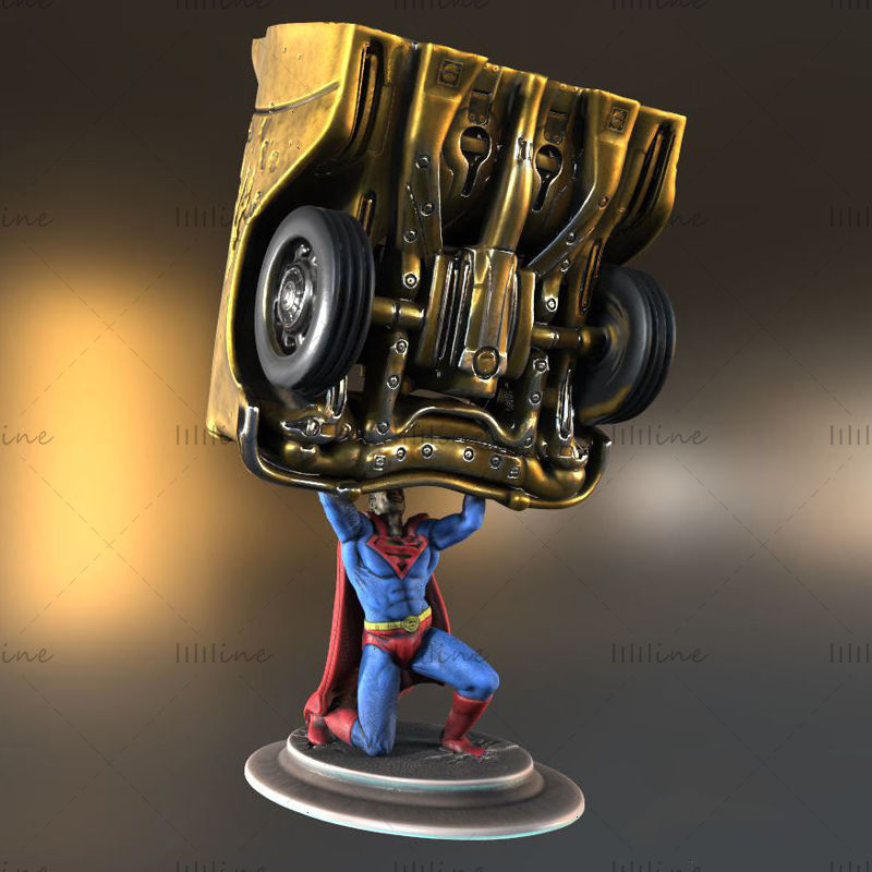 Superman Statue 3D-model Afdrukbaar voor 3D-afdruk STL-formaat