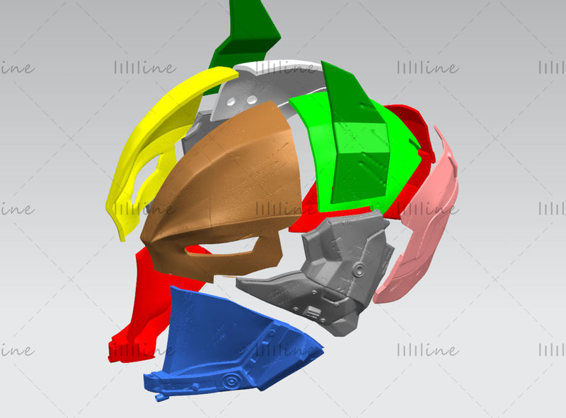 Stampa pronta per il modello 3D di Batman Arkham Knight Helmet