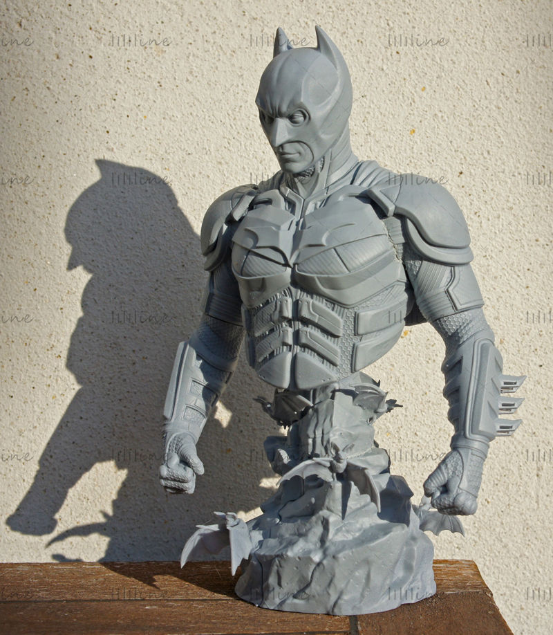 Modelo de impresión 3d del busto del caballero oscuro