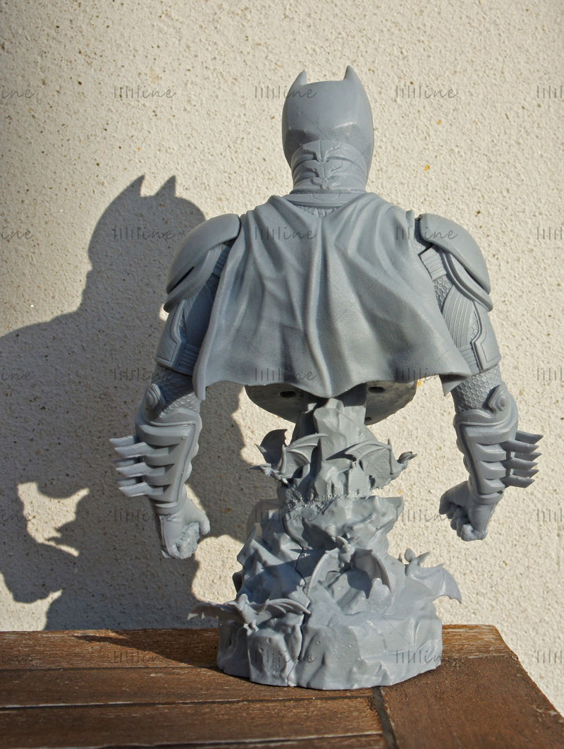 Modelo de impresión 3d del busto del caballero oscuro