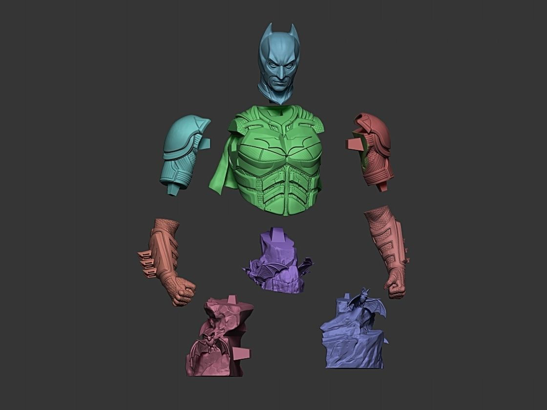 Dark Knight Bust 3d Print Model