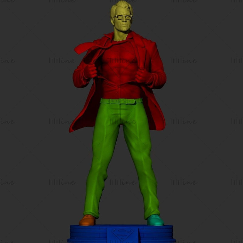 Супермен - Кларк Кент - 3D-модель для печати