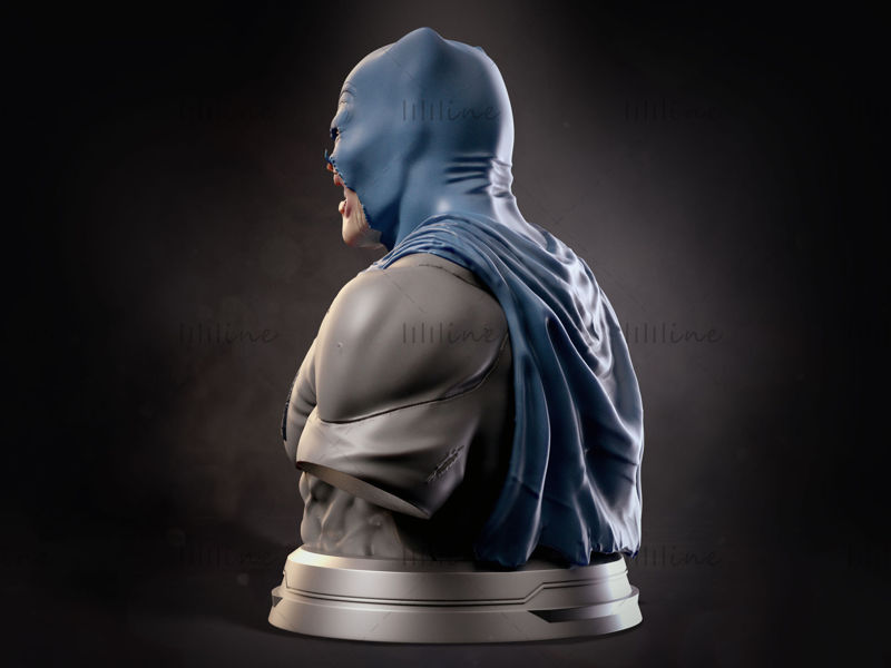 Impressão pronta do modelo 3D do Batman Dark Knight Frank Miller Bust