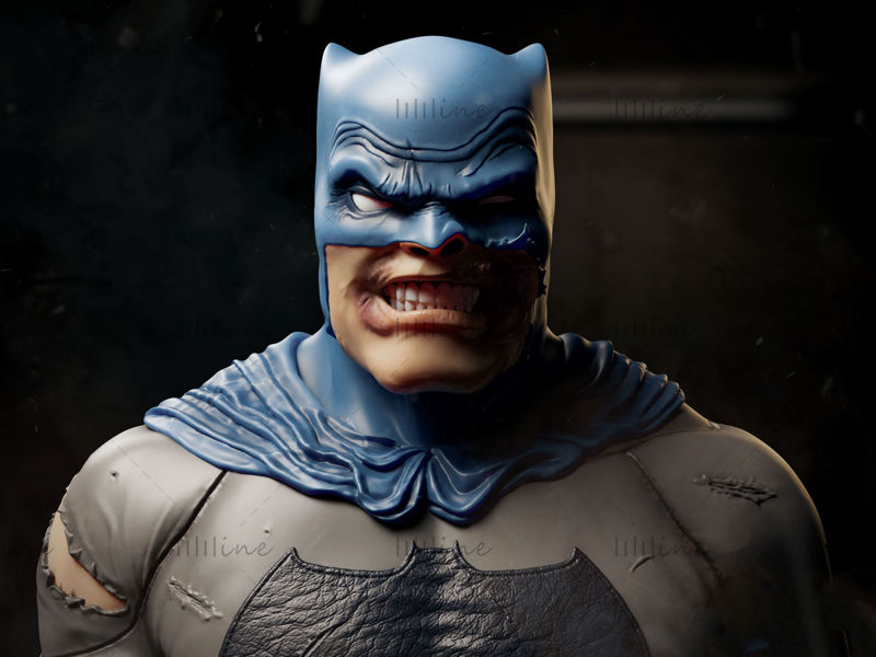 Batman Dark Knight Frank Miller Bust 3D modell kész nyomtatás