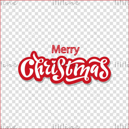 Merry Christmas digital hand lettering