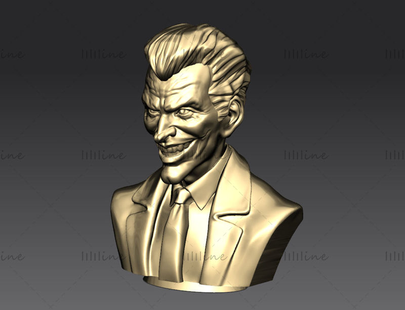Joker Bust STL 3D model hazır baskı