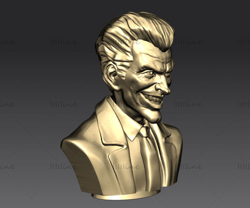 Joker Bust STL 3D модель готовая печать