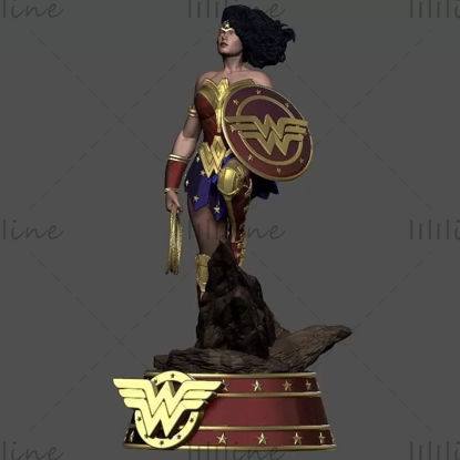 Wonder Woman Classic DC Comics Justice League 3D-modell STL