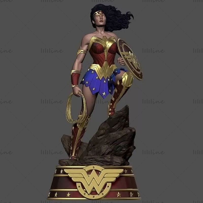 Чудо-женщина Classic DC Comics Лига справедливости 3D модель STL