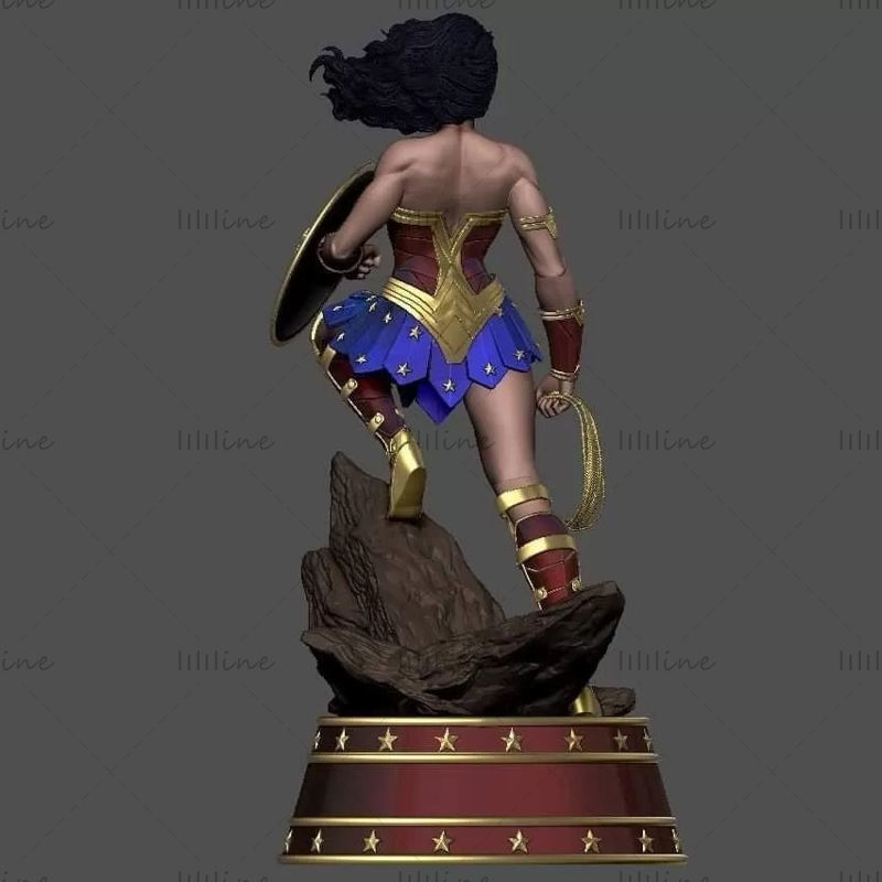 Wonder Woman Classic DC Comics Justice League 3D модел STL