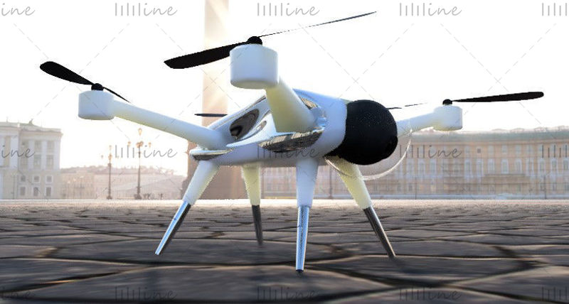 نموذج ثلاثي الأبعاد لمفهوم الطائرات بدون طيار