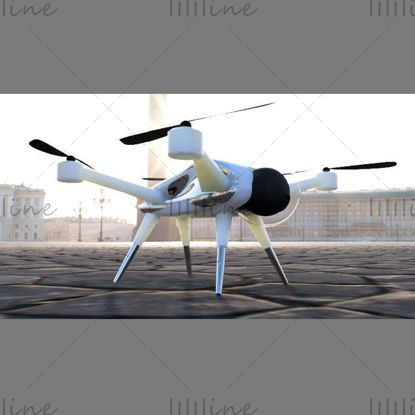 Drone koncepció 3D-s modell