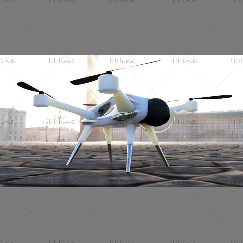 نموذج ثلاثي الأبعاد لمفهوم الطائرات بدون طيار