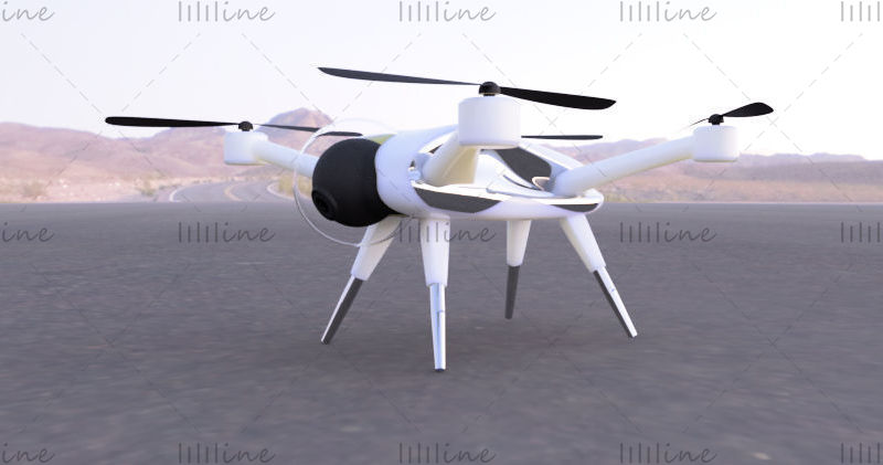 Drone concept 3D model