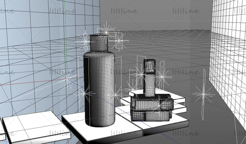 ملصق مشهد ثلاثي الأبعاد من Essence نموذج زجاجة مستحضرات التجميل نموذج أساس سائل