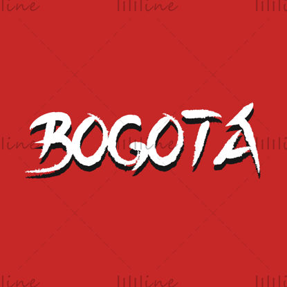 Bogota city name hand-lettering calligraphy