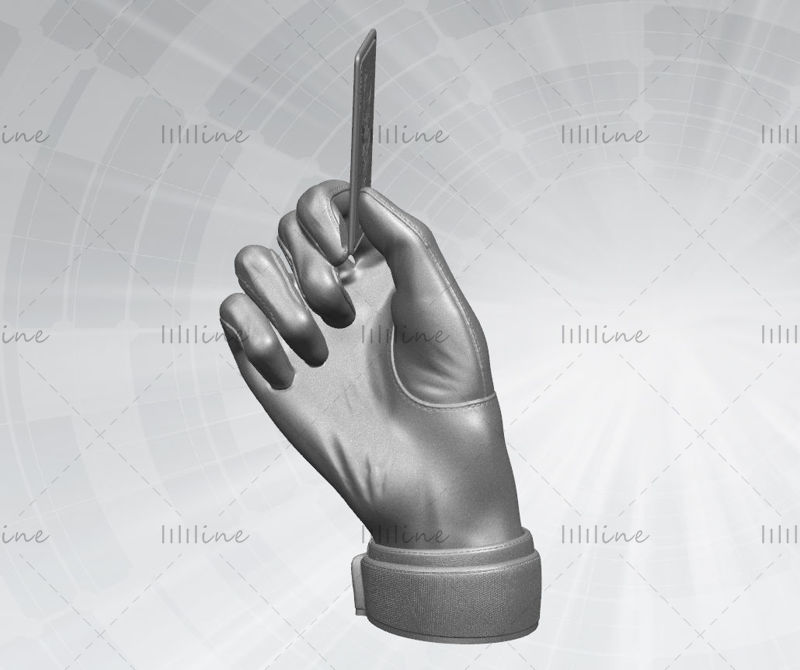 Jokers Hand Miniaturen 3D-Modell fertiger Druck