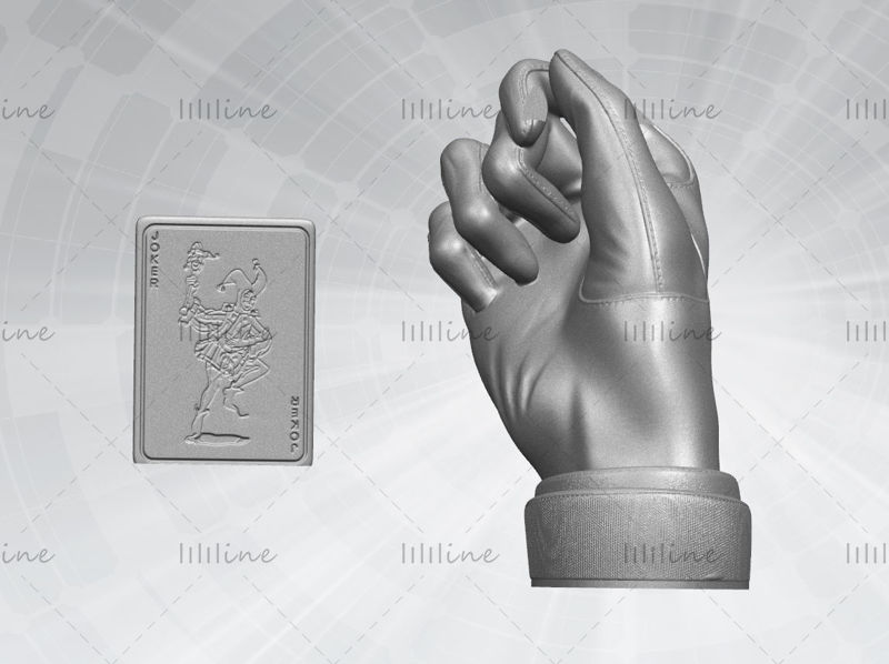 Jokers Hånd miniatyrer 3D-modell klar utskrift