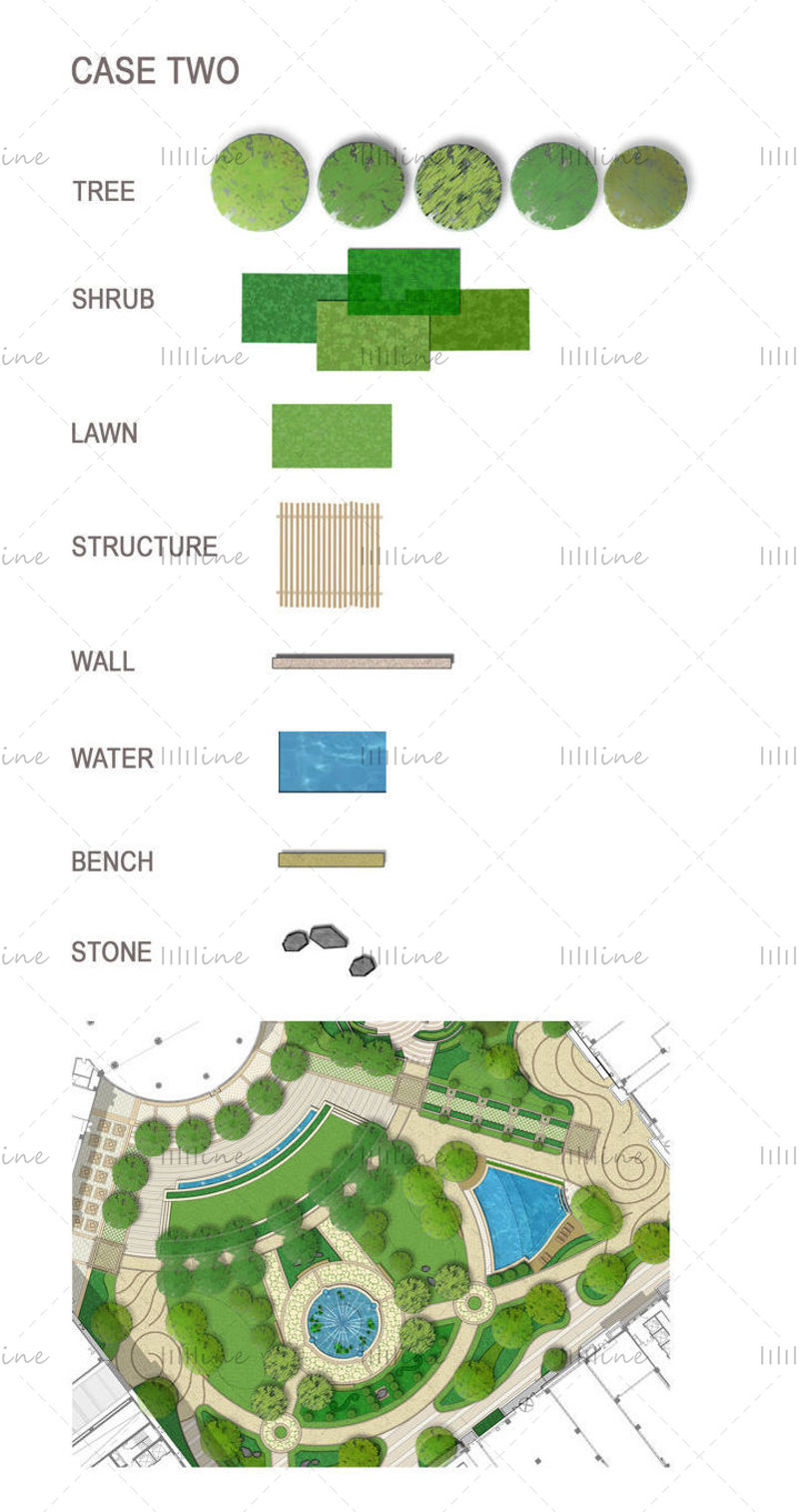 Building layout material texture psd