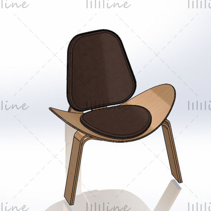 Shell chair 3d industry model