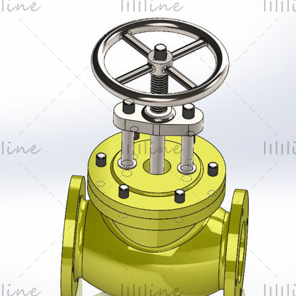 Stop valve 3d industry model