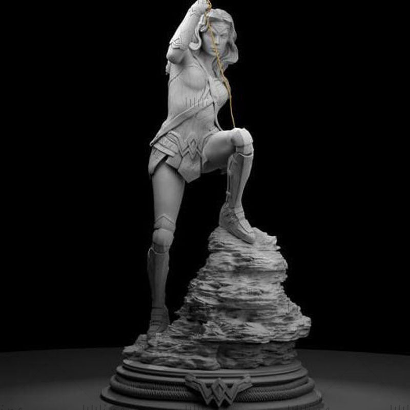 Wonder woman statue 3D model Printable