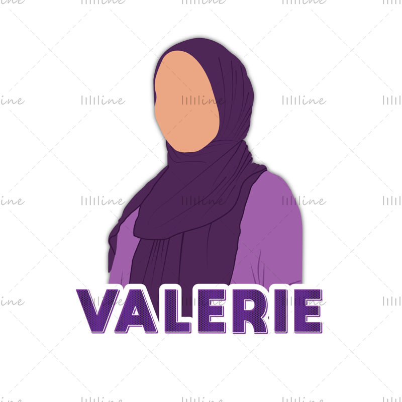 HIjab Girl Logo and Business Card Package Vector