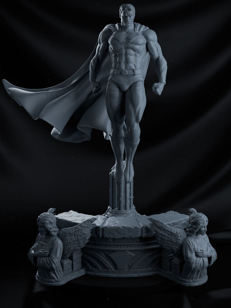 تمثال سوبرمان نموذج ثلاثي الأبعاد قابل للطباعة للطباعة ثلاثية الأبعاد