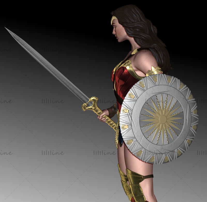 مدل مجسمه Wonder Woman Stl