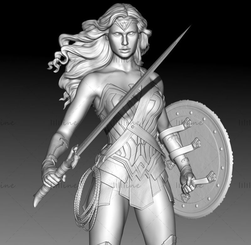 Wonder Woman Statue Stl-Modell
