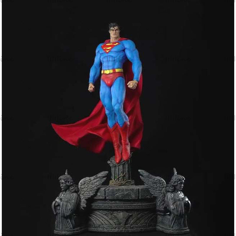 スーパーマンスタチュー3Dモデル3Dプリント用に印刷可能