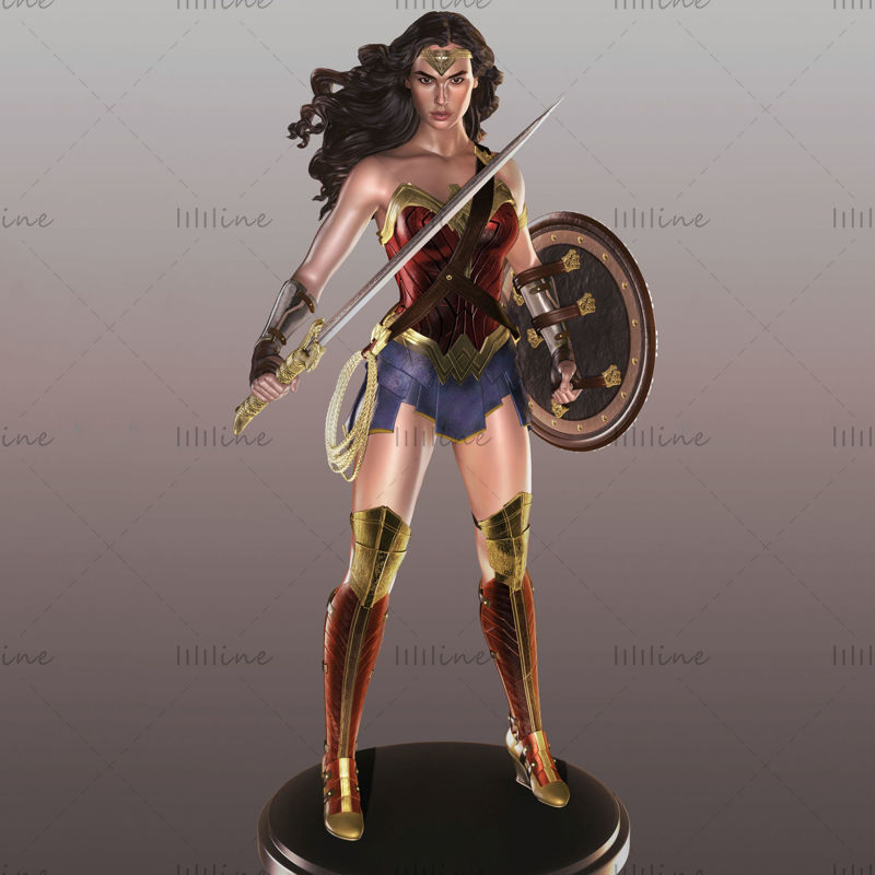 Wonder Woman Statue Stl modell